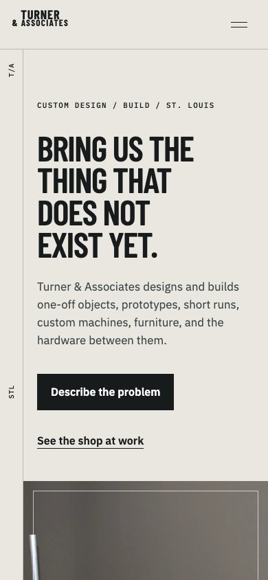 The new homepage on a phone