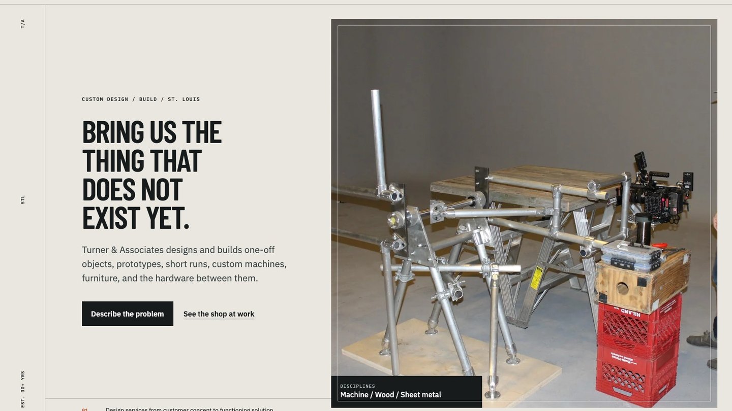 The opening section of the new homepage