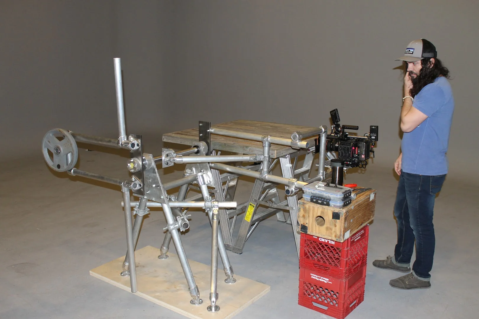 Custom machine and camera rig built in the Turner workshop